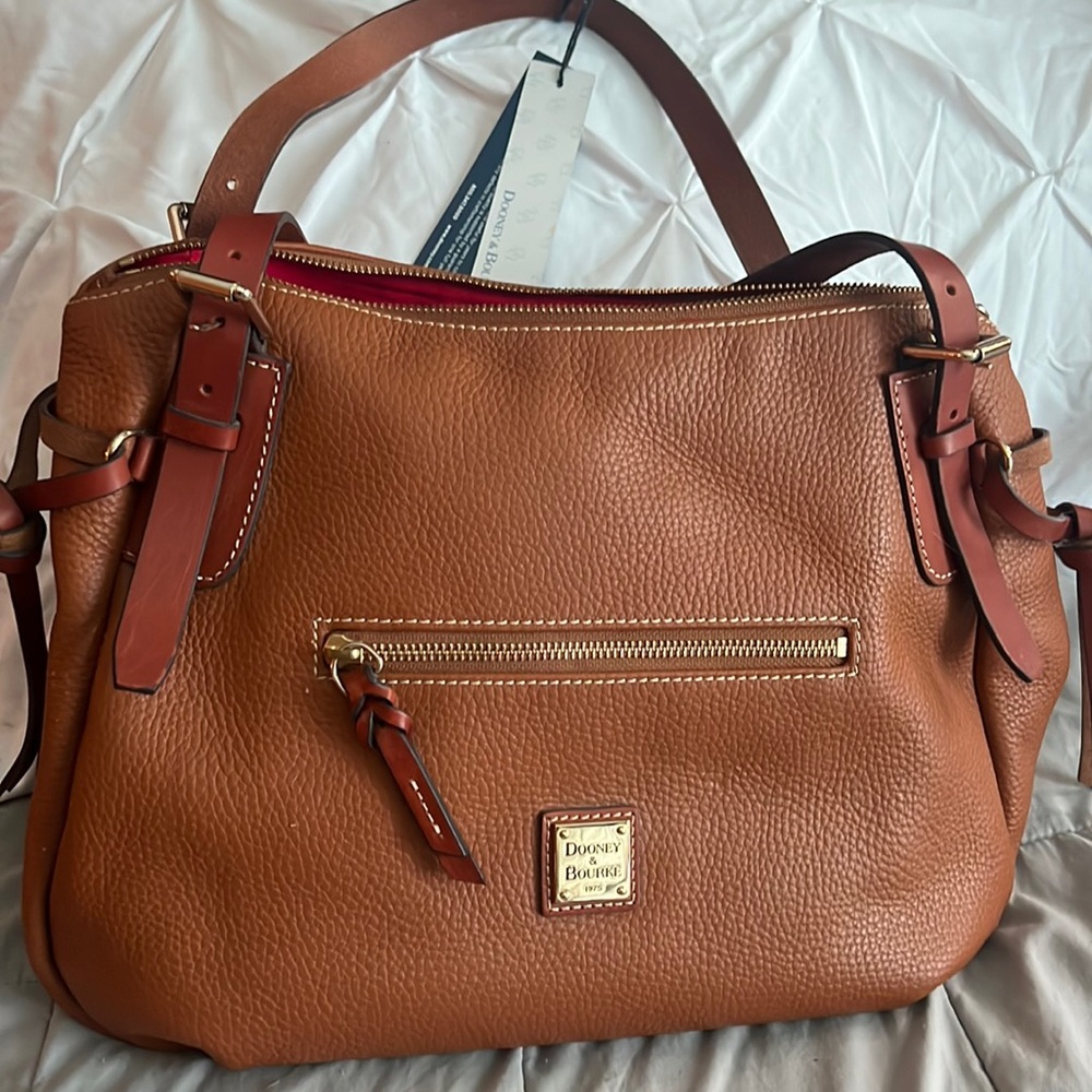 Brand new caramel leather Dooney & Bourke